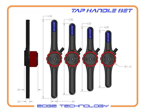 Diagram of Edge Technology Tap Handle Set For Hand Tapping On Milling Machines With Tap Guide Compatibility And Low Profile Design