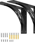 Heavy Duty Shelf Brackets With 1100 Lbs Max Load Alloy Mantel Brackets For Countertop Support Set Of 2 with accessories visible