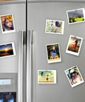Beefy 12 Lb Pull Neodymium Disc Magnets With Countersunk Hole 1.425 By 0.3 Inches holding photos on fridge