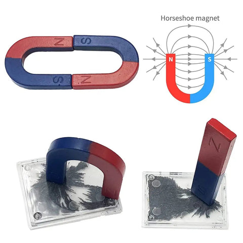 Ultimate Kid Friendly Magnet Kit For Physics And Science Experiments At School Or Home with horseshoe and bar magnets