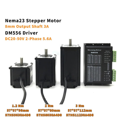 Heavy Duty Nema 23 Stepper Driver With Slick Linear Rail Kit And Hella Smooth Ball Screw Slide Stage 50 To 300 MM Stroke setup with DM556 driver and three motors.
