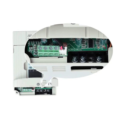 Close-up of wiring terminals on Single Phase To Three Phase VFD Drive For Spindle Motors, Real Workhorse 1.5KW 2HP 220V Inverter With CNC Vector Control