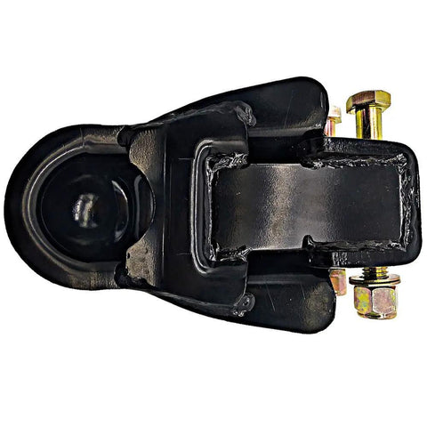 Top view of 2 Inch Adjustable Channel Mount Trailer Coupler With Beefed Up 8000 Lbs Capacity Heavy Duty Wedge Latch Ball Coupler Black E Coat Finish