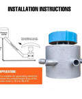 Diagram and image of 3KW Micro Hydropower Generator 110-230V Wide Voltage Portable Water Turbine for installation instructions.