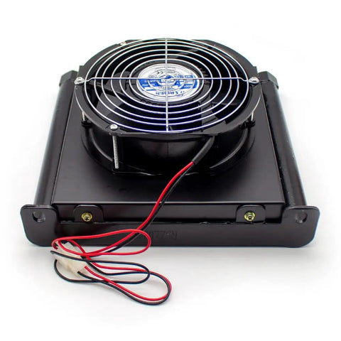 Hydraulic Air Cooler With Aluminum Alloy Frame Heavy Duty 25 LPM Flow 1350W Cooling 3 MPa Working DC 12V Small Radiator Oil Cooler