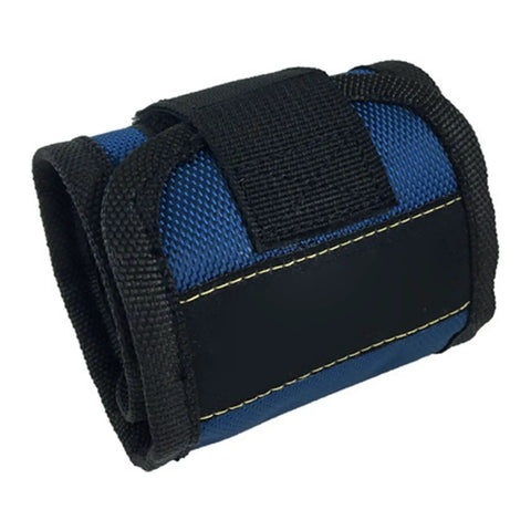 Three Row Magnetic Wrist Tool Holder With Ultra Strong Grip For Screws Nails And Fasteners Hands Free Magnetic Wristband For DIY Pros Mechanics And Makers Deep Blue Finish, blue fabric wristband