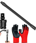 Half Inch Flexible Shaft Extension Bar For Impact Wrench And Ratchet, gloves and torque socket extender, bendable for auto repairs