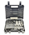 Heavy Duty 24 To 40mm Valve Seat Reamer, Universal Valve Grinding Tool Set For Cars And Trucks, Durable Repair Kit With Manual Electric Handles, Fix Engine Malfunctions Fast With This Solid Workhorse Gear. open case with metal bits