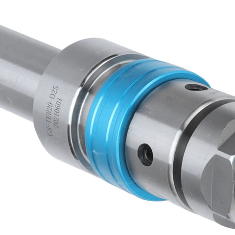 ER20 Floating Tapping Tool Holder With Telescopic Adjustment, Straight Shank CNC Lathe Tap Chuck, close-up view, 20CrMnTi steel