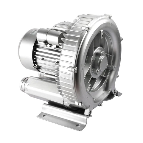 2HP Regenerative Blower And Vacuum Pump 150 CFM 110-120V industrial air pump with metal casing for material transfer.