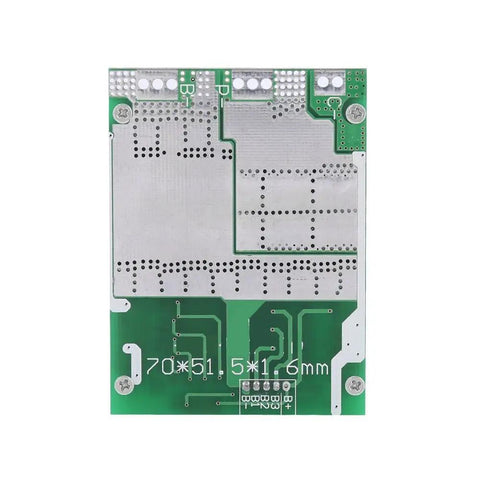 Premium 3S 12V Lifepo4 Battery Management Module with automatic cell balancing, 70x51.5x1.6mm green PCB surface.
