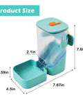 Worry Free Automatic Rabbit Food Dispenser With 35 Oz Gravity Feeding For Bunnies Guinea Pigs And Small Critters, showing product dimensions and design.
