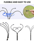 Image showing flexible spray heads of a Standing Misters For Outdoor Cooling On The Go Adjustable Four Point One Foot Misting System