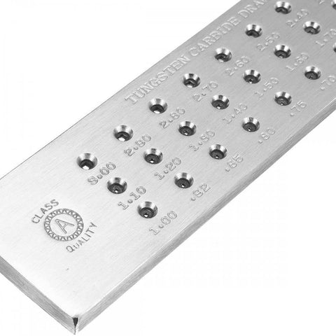 Pro Grade Tungsten Carbide Steel Wire Draw Plate With 30 Square Holes From 3.00mm To 0.50mm For Drawing Jewelry Wire And Metal Wire