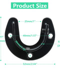 Black Closet Rod End Brackets For 1 Inch Rods Two Pack With U Shaped Socket Easy Install Includes Mounting Screws And Wall Anchors Adjustable Screws Fits 1.57 Inch And 1.18 Inch Hole Spacing, black bracket dimensions