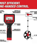 New 48-22-5112 for Milwaukee 12 In. Digital Measuring Wheel Red/Black showing handle and controls with LCD display and 12" wheel.
