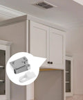 Push Open Cabinet Door Catch 2 Pack Stainless Steel Roller Latch for Cabinets Furniture and Cupboards with soft close