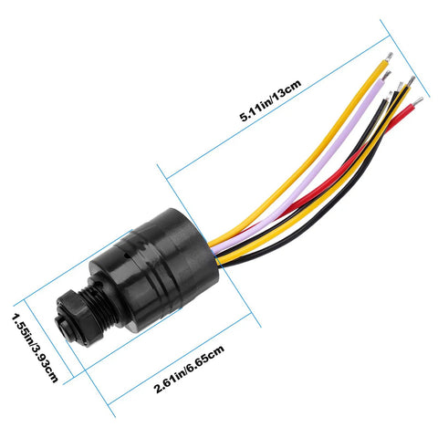 Mercury Outboard Ignition Switch With 2 Keys And 6 Wire Connectors Push Button Start With Choke Replacement Part dimensions