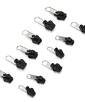 Universal Zipper Repair Kit 12Pcs Black Quick Fix with replacement sliders teeth and stops for clothes bags
