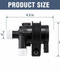 Product size measurement of Sweet Ride Smooth Cruisin Slick Aux Cooling Water Pump With Plug Direct Fit For Audi A3 A4 TT Q3 VW Golf GTI