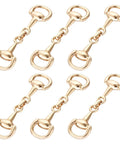 Six Piece Set Medium Horse Bit Buckles D Ring Gold Snaffle Buckles Perfect For Women Must Have Create Exquisite Equestrian Jewelry