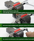 Three Size Adjustable Golf Shaft Puller And Club Shaft Extractor in action, step-by-step shaft removal process