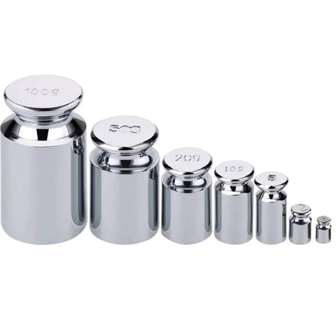 7 Piece Calibration Weight Set For Digital Scales And Jewelry Scales 1g 2g 5g 10g 20g 50g 100g Carbon Steel Chrome Plated Small Weights