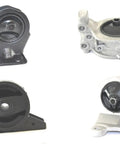 Heavy Duty 4 Pack Motor Mounts Fits 1999 To 2005 Dodge Stratus Chrysler Sebring Mitsubishi Eclipse Galant With 2.4 Liter Inline 4 Engine shown from multiple angles.