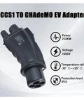 Fast Lane 250A Power Delivery With This Dependable Ccs Combo One To Chademo Dc Ev Adapter showing outlet, power, voltage, and specs.