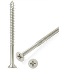 Rock Solid Satin Nickel Door Hinge Screws 9 By 3 Inch Heavy Duty Alloy Steel Hardware For Interior Exterior Wood Or Metal Doors 25 Pack, showing screws