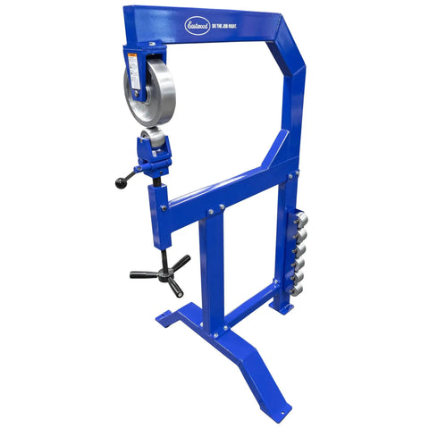 Pro Shop English Wheel Kit With Heavy Duty Floor Stand And Secure Anvil Rack For Tough Panel Beating And Sweet Metal Working On Any Muscle Car Or Hot Rod Build Project