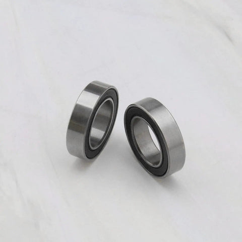 Two Pack 17287-2RS Deep Groove Ball Bearings 17x28x7mm Steel With Black Sealed Covers For Cycling MTB Mountain Road Bikes