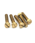 Premium Solid Brass Slotted Cheese Head Machine Screws Din84 Standard, M2 to M6 size for electronics and DIY builds.