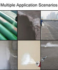 Multiple application scenarios demonstrating Heavy Duty Aluminum Air Hopper Spray Gun With Quick Swap Nozzles For Slick Drywall Coatings And Super Easy Pro Grade Wall Painting Jobs In A Solid Yellow Build With 3L Reservoir.