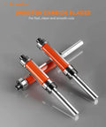 Flush Trim Router Bit Set Four Piece One Quarter Inch Shank Top And Bottom Bearing Carbide Template Guide Bits For Woodworking Cutting