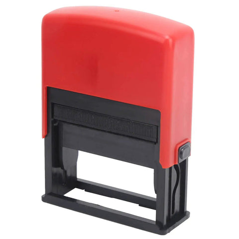 Compact Pro Grade Date Code Ink Stamp Tool With Solid Font Options For Industrial Control Supplies Fast Dependable Printing On Labels And Parts Long Lasting Font Stability For Up To Ten Years, red plastic body