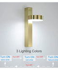 Top Shelf Modern Led Wall Lamp Solid Aluminum Body Nordic Design Indoor Light Fixture With Wall Switch Warm Mood Setting Amps Up Any Space Perfect For Bedroom Hallway Cozy Home Decor, showing lighting color options.