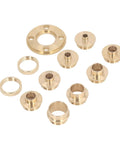 Solid Brass Router Template Guide Set Featuring Dead On Precision Bushings With Heavy Duty Locking Hardware designed for smooth edge profiling