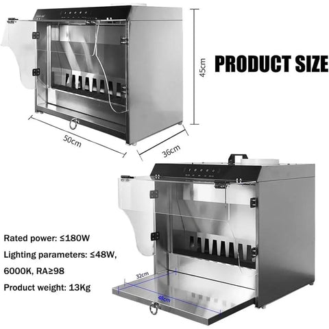 Rock Solid Waterfall Airbrush Spray Booth Delivers Hella Clean Airflow Through Advanced Water Curtain Filtering, dimensions 50x36x45cm.