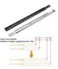 Two Pack Smooth Glide Bearing Drawer Slides 10mm Wide Hardware Kit For Cabinets And Drawers Easy Install Quiet Friction Reducing Rails Durable Steel For Quick Fit with length options
