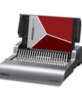 Heavy Duty Electric Comb Binding Machine 20 Sheet Punch For Classroom Organization Bulk Paper Work Starter Kit Included For Textbooks Portfolios in silver.