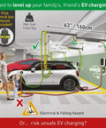 Heavy Duty EV Charging Cable Wall Mount Retractor Arm With Badass Weatherproof Zinc Coating For Indoor Outdoor Electric Vehicle Cord Management and Clean Safe Driveway Setup in garage.