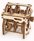 Gearbox Wooden Model Kit For Adults Teens And Kids Hands On DIY Mechanical STEM 3D Puzzle With App Learning Transmission gears in wooden gearbox model kit