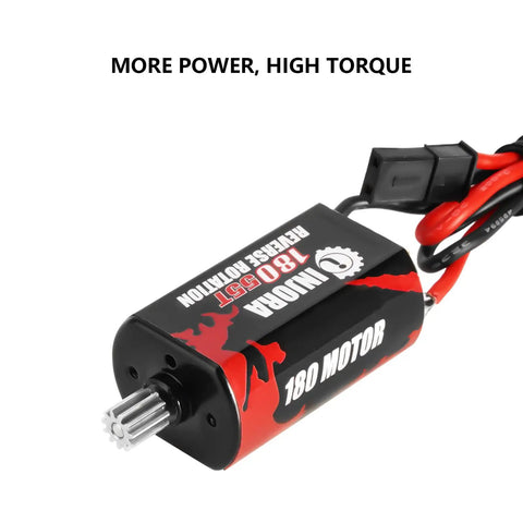 180 Brushed 55T RC Motor with Stainless Steel Pinion for TRX4M Crawler Upgrades Defenders Bronco K10 F150