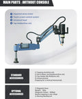 1200W Electric Tapping Machine For M4 To M24 Holes auto oiling unit with servo motor, tap holder, and universal head.