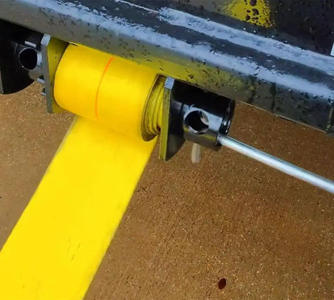 4 Pack Trailer Winch For Standard Sliding C Track Fits 2 Inch 3 Inch Or 4 Inch Straps Heavy Duty Tie Down Gear in use