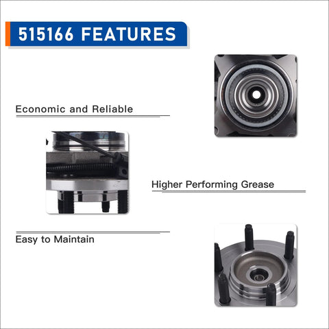 Close-up and side view of 4WD Front Wheel Bearing Hub Assembly Fits 2011-2014 Ford Expedition F-150 And Lincoln Navigator