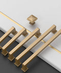 Dope Champagne Brushed Gold Cabinet Pulls 10 Pack 7.5 Inch Center To Center Kitchen Cabinet Handles on white surface