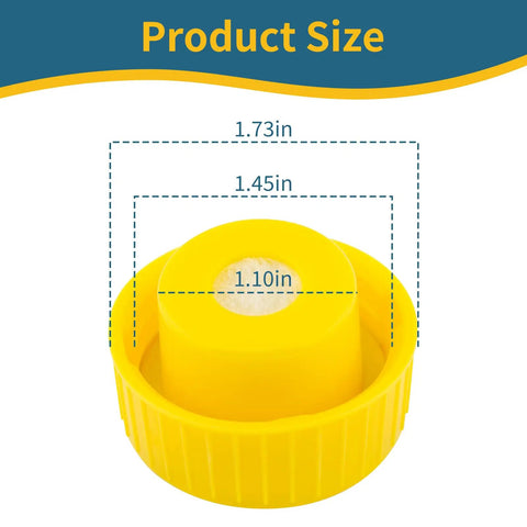 Pump Reservoir Cap Replacement For Hydraulic Pump Reservoir Fits Power Pole Stealth CM1.0 CM2.0 And Mercury Trim Pumps Yellow Oil Tank Cap For Leak Prevention And Consistent System Pressure