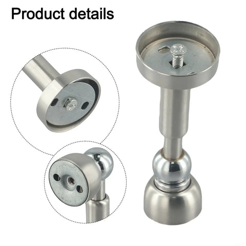 Heavy Duty Stainless Steel Hydraulic Door Stop With Magnetic Catch Prevents Slams Protects Walls And Reduces Noise For Home Or Office Use, close-up detail.